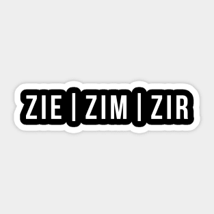 Zie Zim Zir Pronouns Sticker